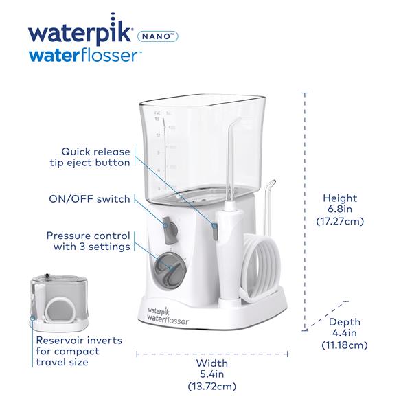 White Waterpik™ Nano Water Flosser - Image 2