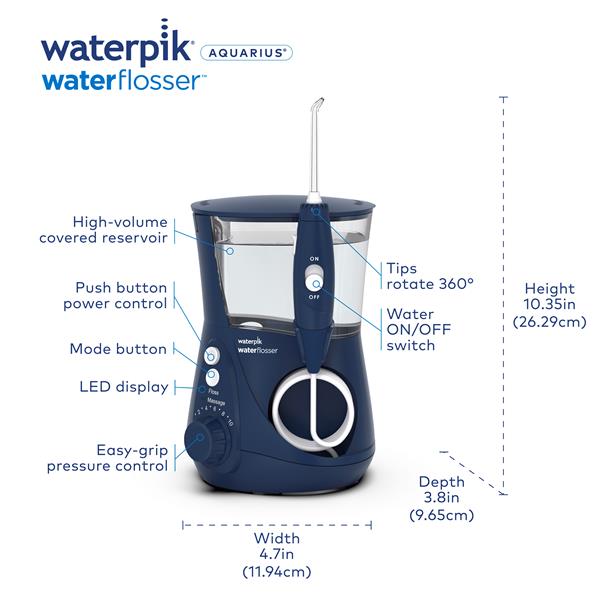 Blue Waterpik™ Aquarius™ Water Flosser - Image 2